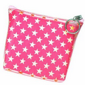 3D Lenticular Purse with Key Ring - Stock - Pink with Stars